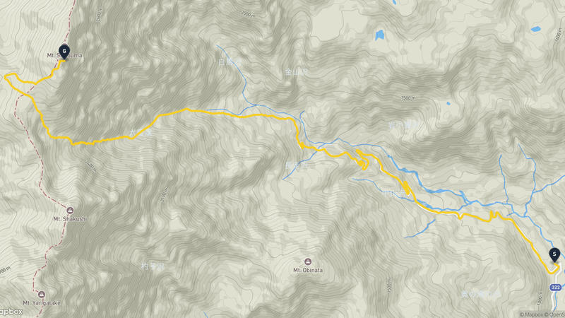 Hakuba~시로우마산 하이킹 루트