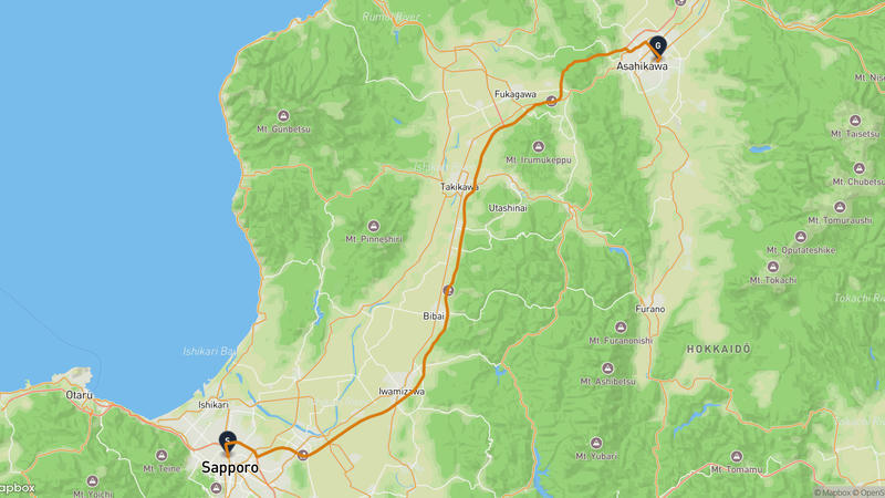 JR Tower to Asahikawa Drive