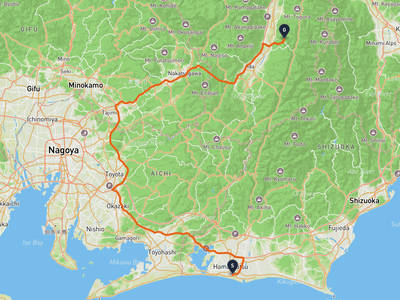 浜松市中央区 → 中川村