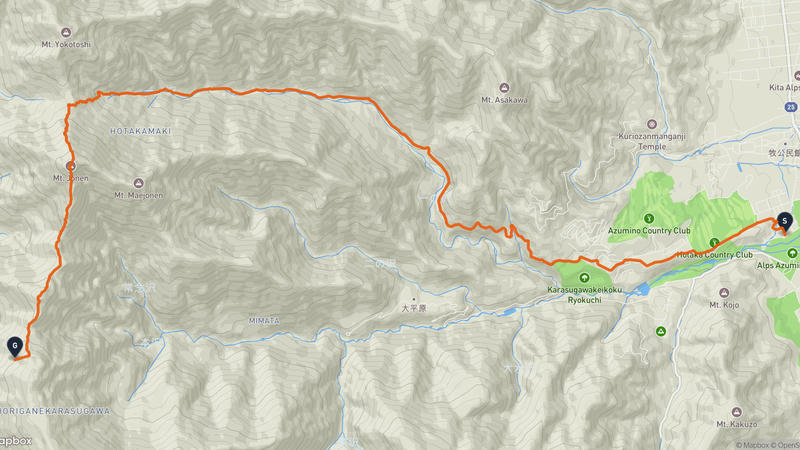 Azumino to Mount Jōnen Hiking Route