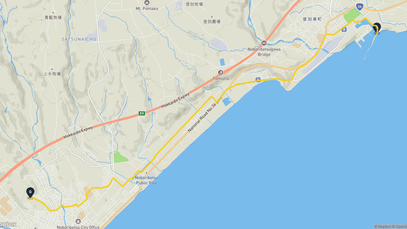 白老町〜登別市 ハイキングルート