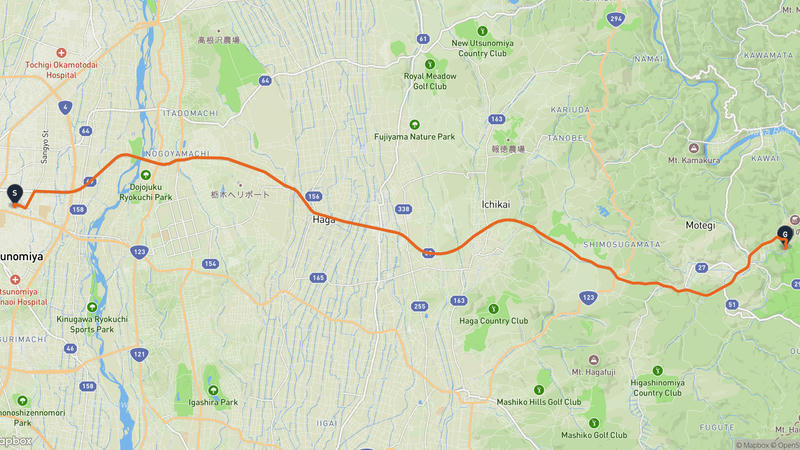 Utsunomiya to Mobility Resort Motegi Drive