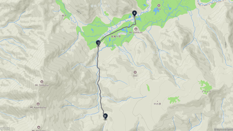 Mount Shibutsu to Katashina Hiking Route