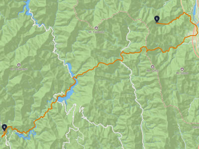 身延町 → 川根本町