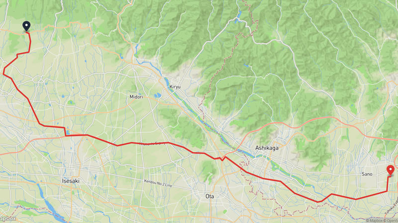 前橋市至佐野市 登山路線