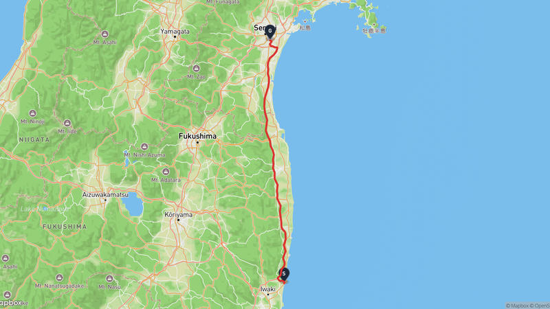 いわき市至陸奧國分寺 駕車路線