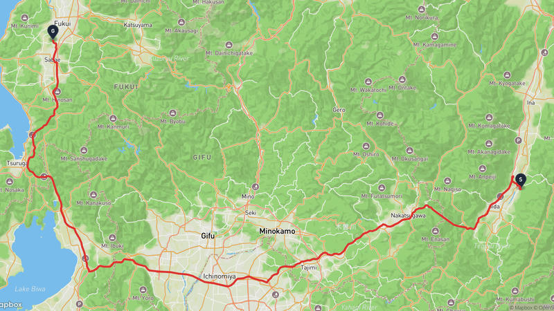 Toyoka~Fukui 드라이브 루트