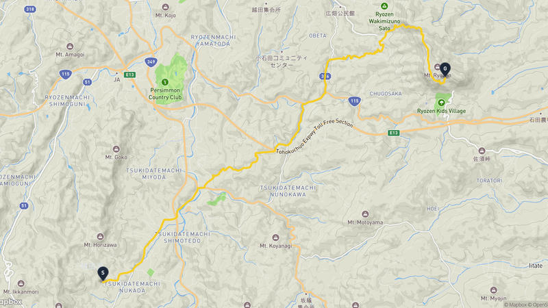 伊達市至靈山 登山路線