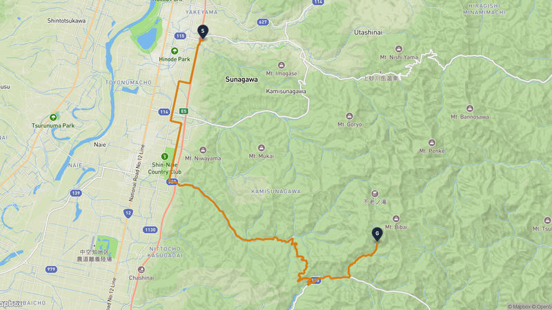 Sunagawa to Bibai Hiking Route
