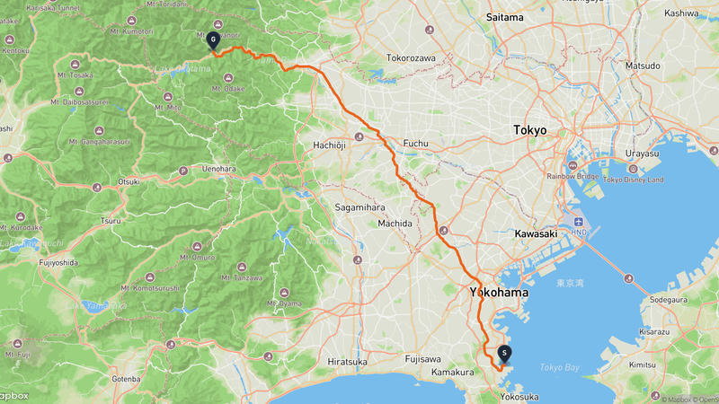 Hakkeijima to Okutama Hiking Route