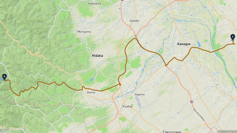 เส้นทางขับรถ Nishi Ward, Saitama-Hanno