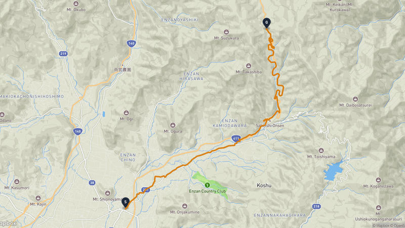 Jiun-ji Temple to Koshu Cycling Route