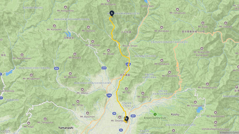 山梨市至慈雲寺 登山路線