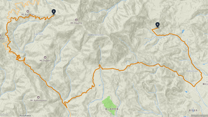 叶山至村山市 徒步路线