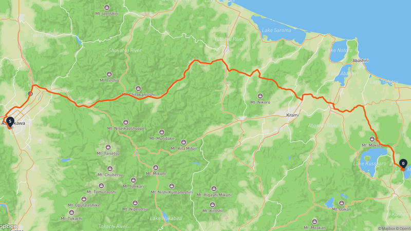 Asahikawa to Lake Mashū Drive
