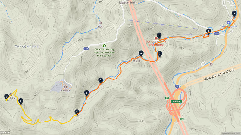 高尾山 徒步路线