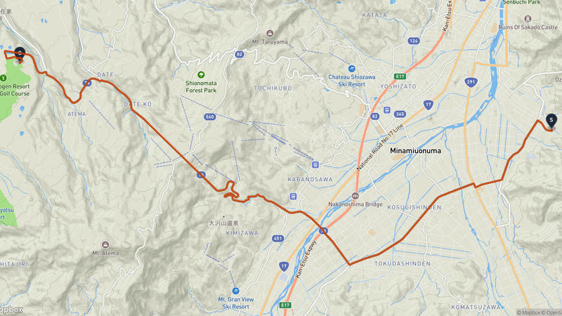 坂戶城至十日町市 驾车路线