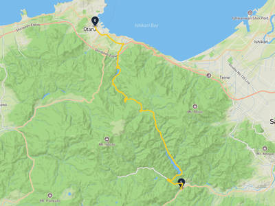 定山溪溫泉 → 小樽運河