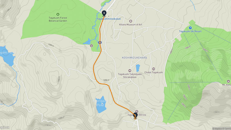 Nagano to Mount Togakushi Cycling Route