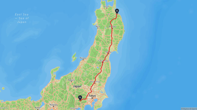 新倉山淺間公園至是川石器时代遗迹 驾车路线