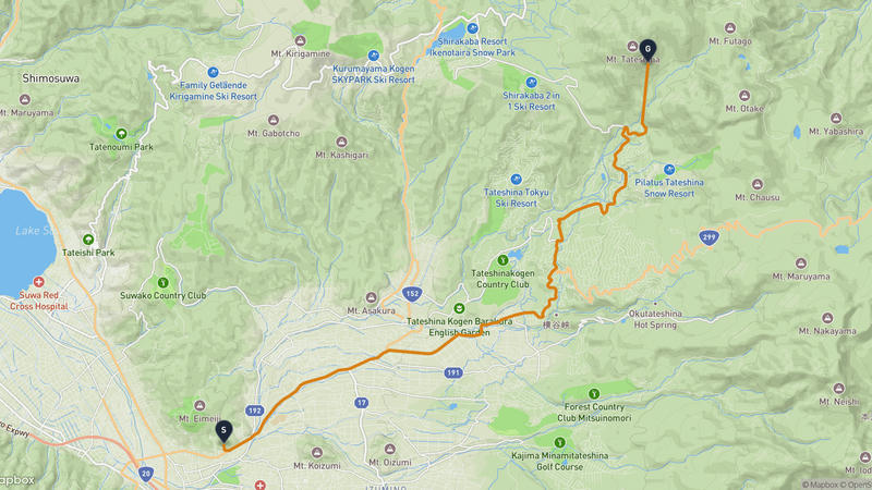 Chino to Mount Tateshina Drive
