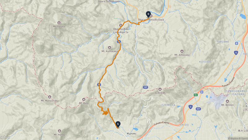 Kunimi to Shiroishi Cycling Route