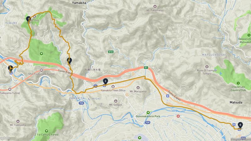 Yamakita to Matsuda Hiking Route