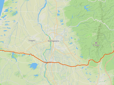 青森市 → 鰺ヶ沢町