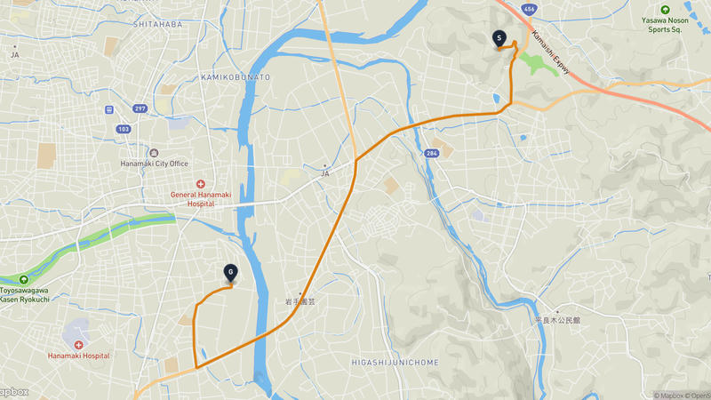 花巻市 駕車路線