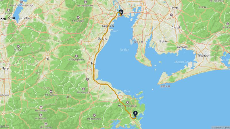 長島溫泉樂園至志摩西班牙村 登山路線