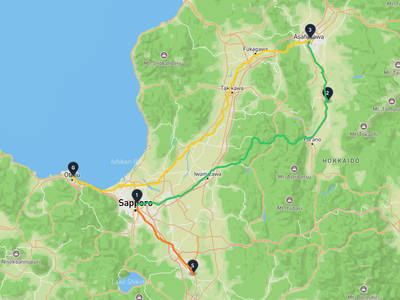 千歳市 → 小樽運河