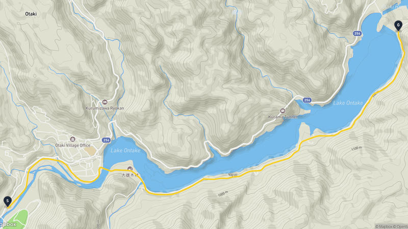 王滝村 登山路線