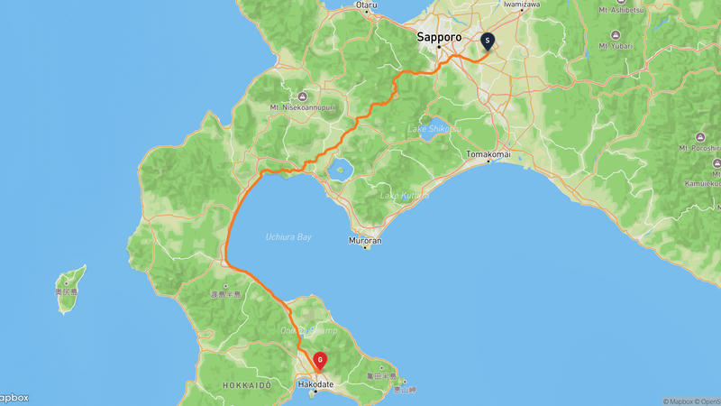南幌町〜函館市 ハイキングルート