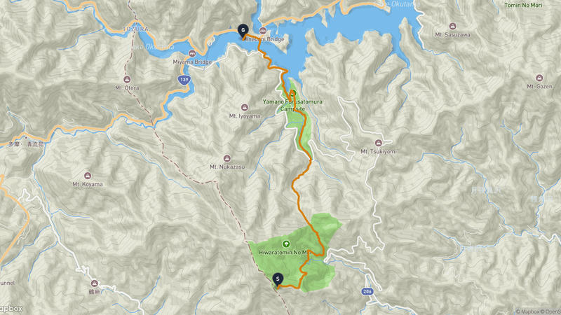 三頭山至奧多摩湖 登山路線