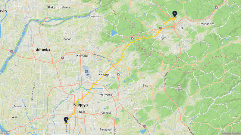 名古屋市中川区〜土岐市 ハイキングルート