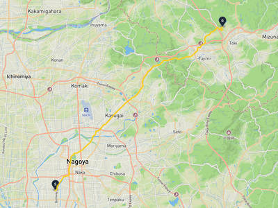 名古屋市中川区 → 土岐市