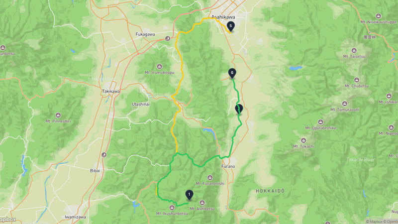 เส้นทางเดินป่า Asahikawa-Biei