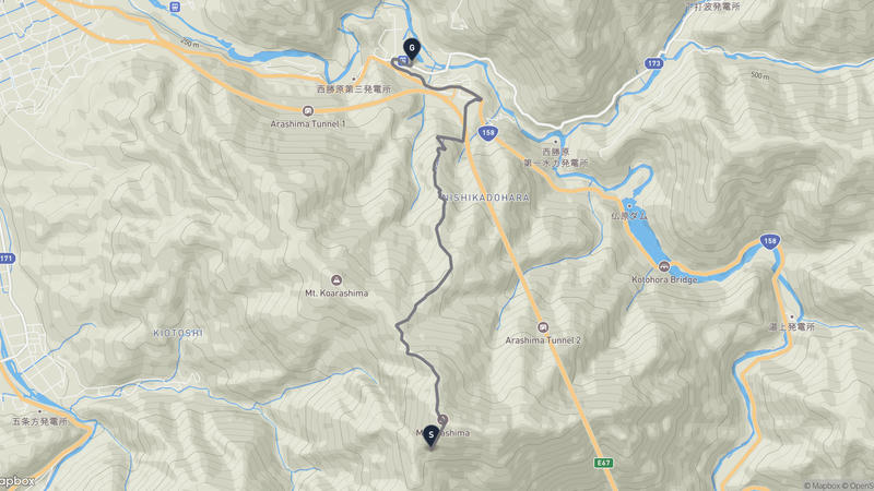 Mount Arashima to Ono Hiking Route