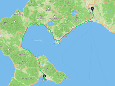 千歳市 → 函館朝市