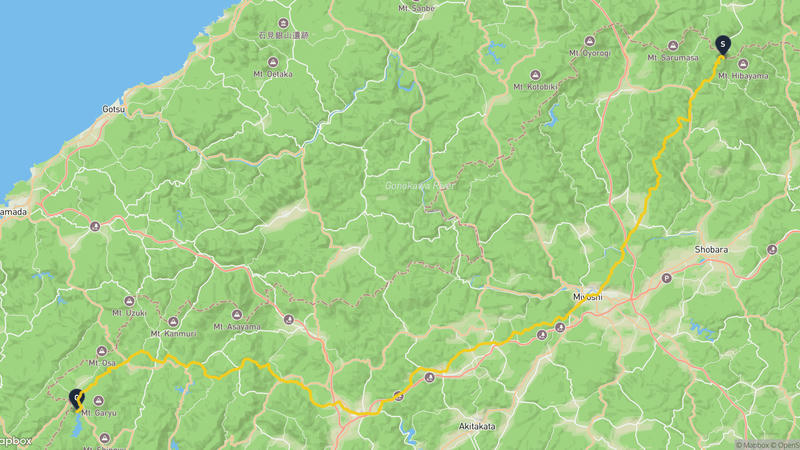 吾妻山至北広島町 登山路線