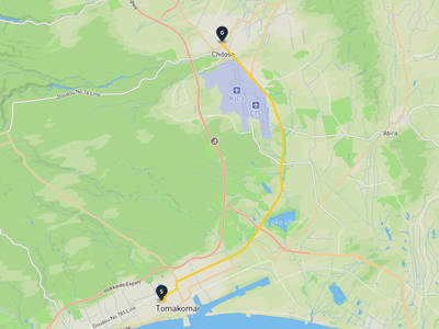 苫小牧市 → 千歳市