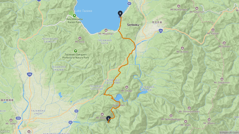 Dakigaeri Ravine to Lake Tazawa Hiking Route