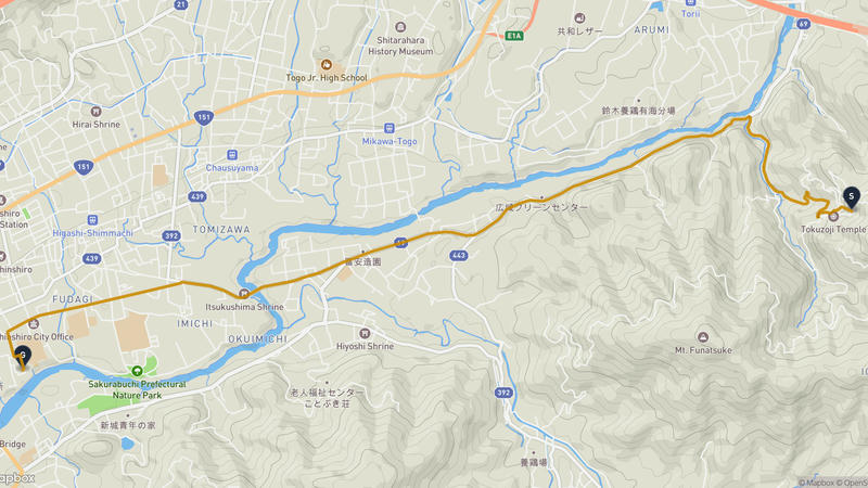 長篠城〜新城市 ドライブルート