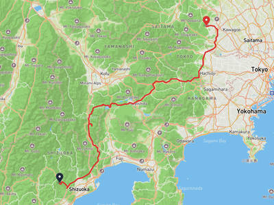 静岡市葵区 → 毛呂山町