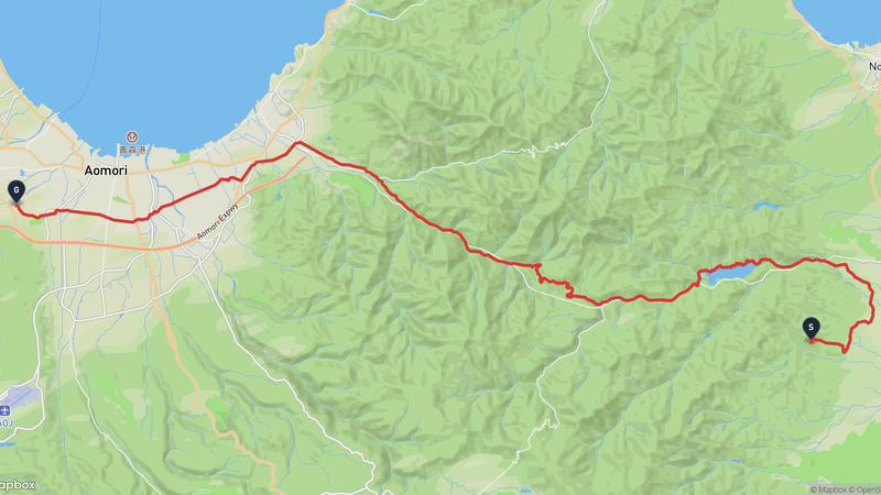 Shichinohe to Sannai-Maruyama Site Hiking Route