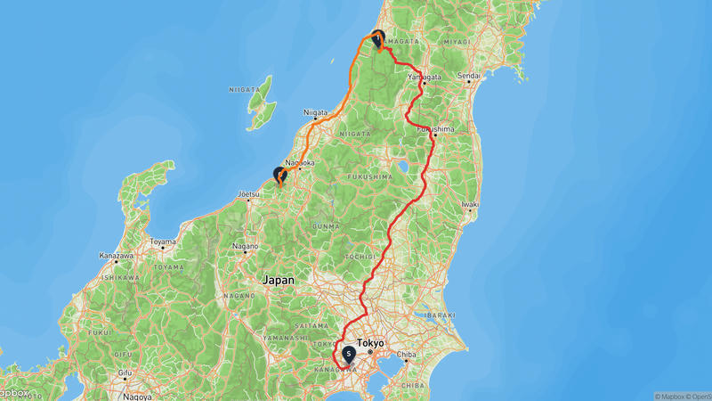 เส้นทางขับรถ Machida-Kashiwazaki