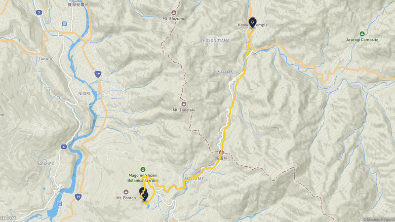 เส้นทางเดินป่า Magome-juku-Tsumago-juku
