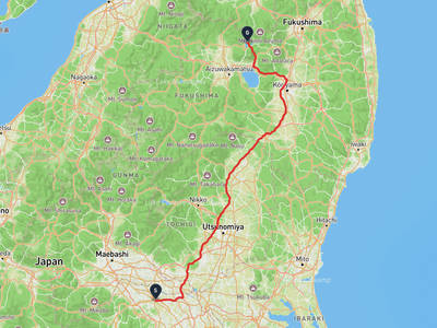熊谷市 → 檜原湖