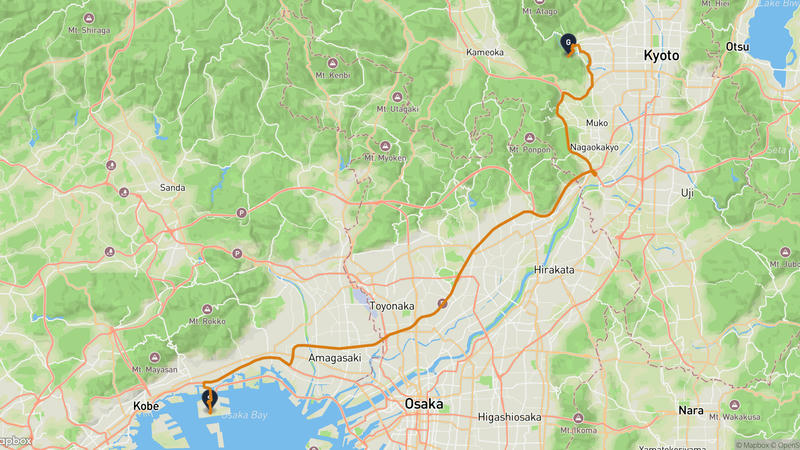Rokkō Island to Tenryū-ji Temple Drive