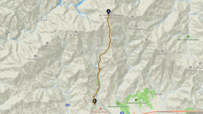 塔之岳至秦野市 登山路線